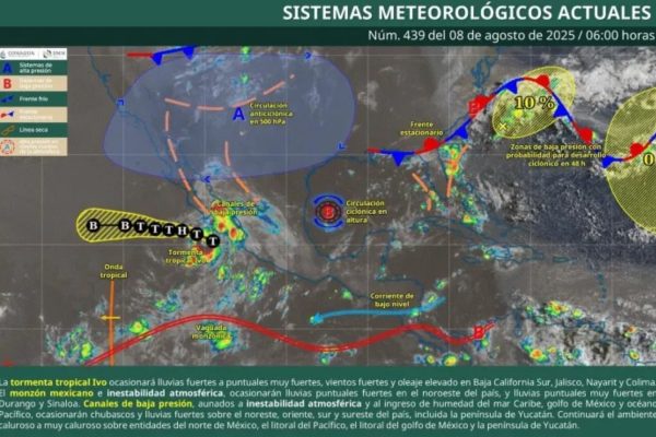TORMENTA TROPICAL «IVO» TRAERÁ FUERTES LLUVIAS A NAYARIT