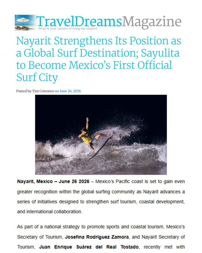 NAYARIT SE CONSOLIDA COMO DESTINO TURÍSTICO INTERNACIONAL